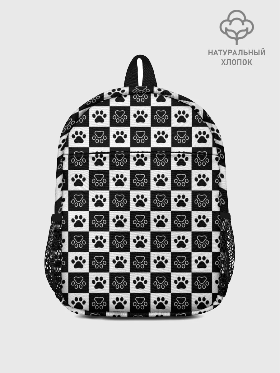 Рюкзак детский / Следы на Шахматном Фоне