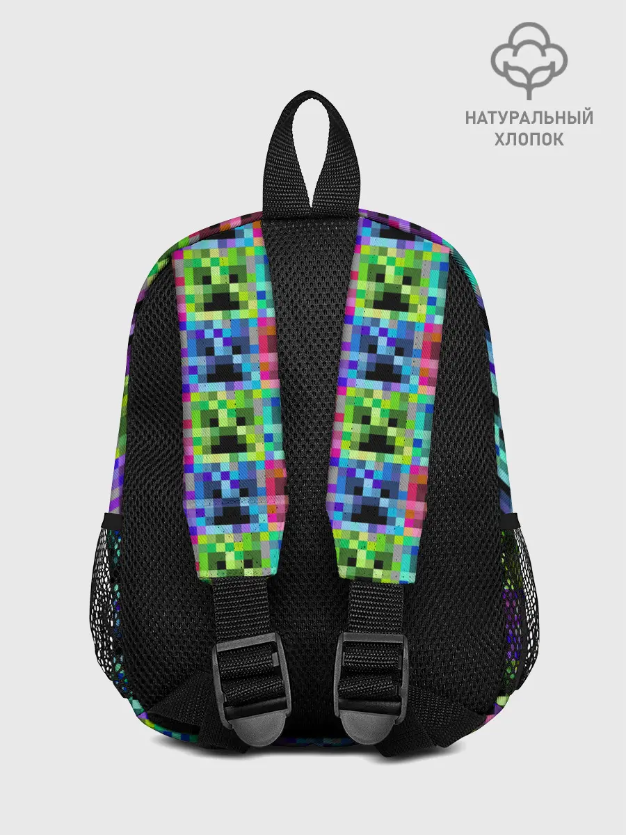 Рюкзак детский / МАЙНКРАФТ / MINECRAFT ЦВЕТНЫЕ КРИПЕРЫ