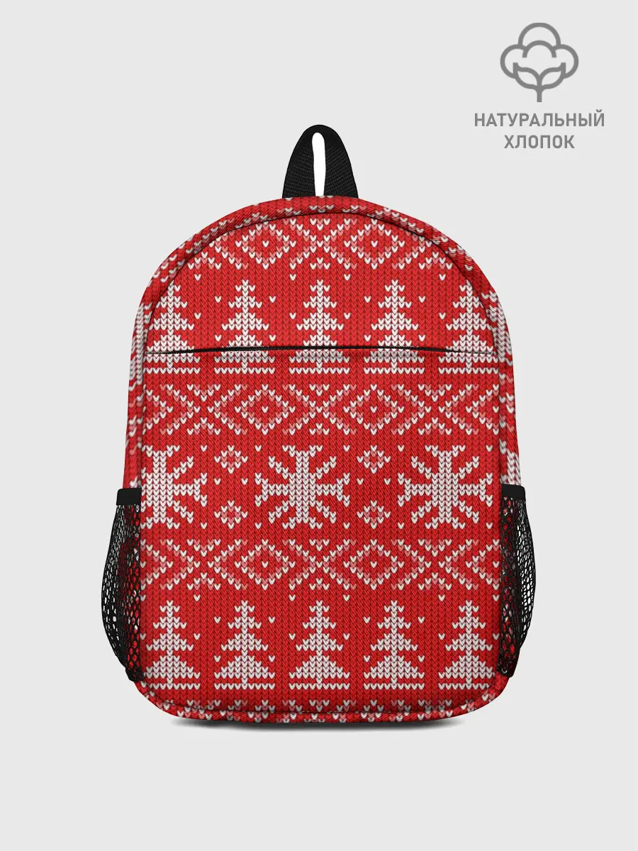 Рюкзак детский / Новогодний узор, 2022