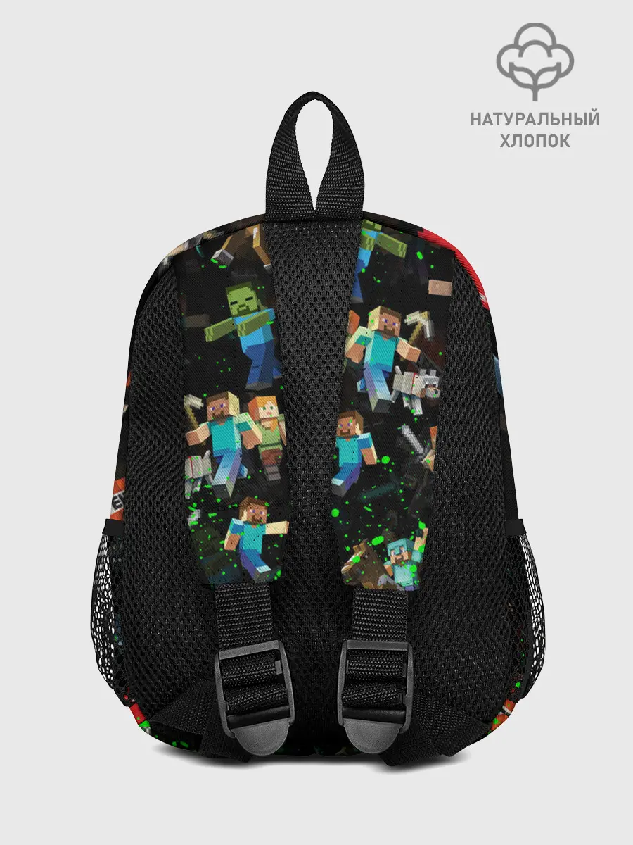Рюкзак детский / МАЙНКРАФТ ПАТТЕРН ГЕРОИ ИГРЫ