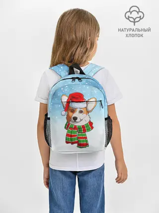 Рюкзак детский / Новогодний Корги / New Years Corgi