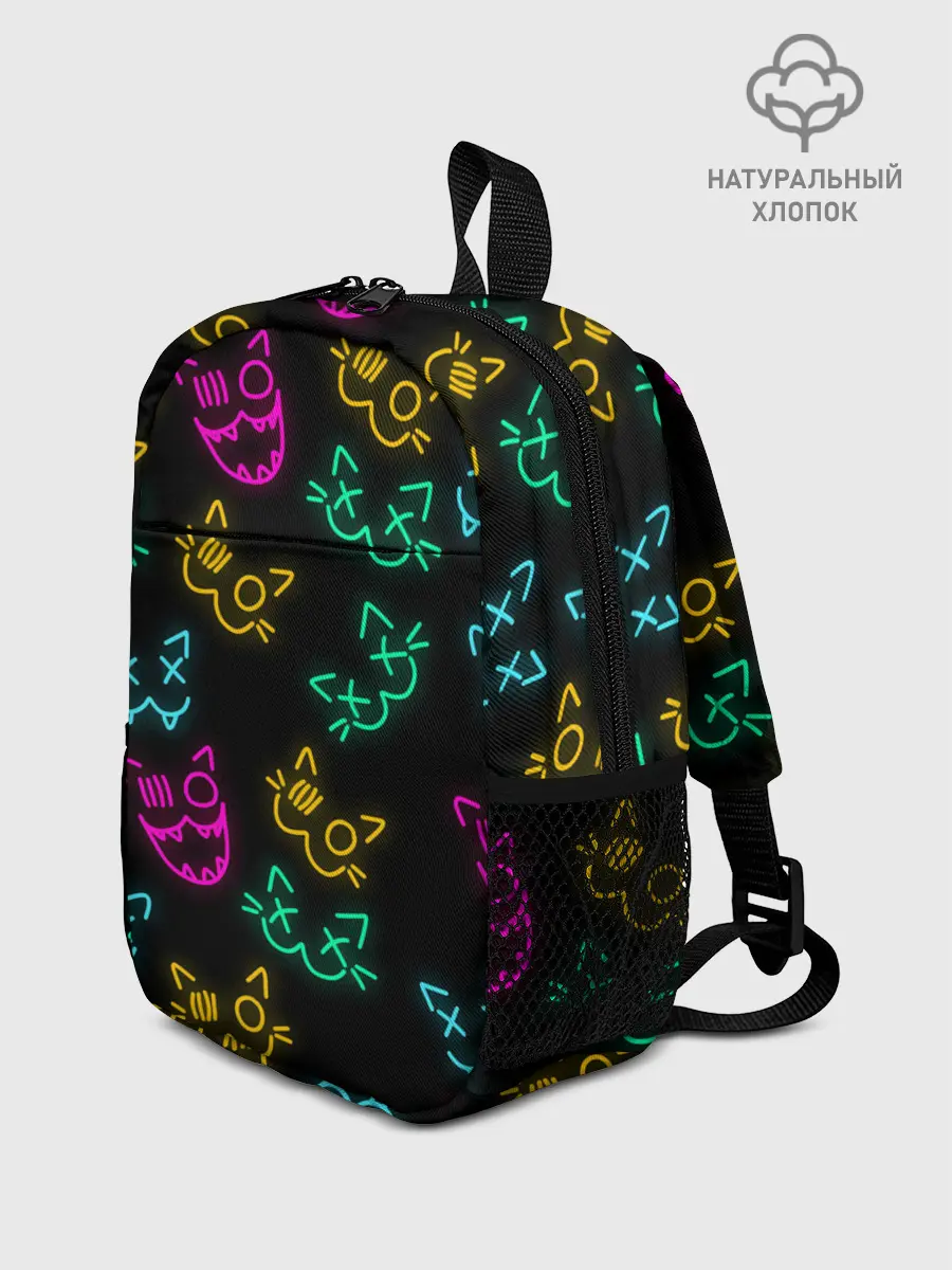 Рюкзак детский / НЕОНОВЫЕ КОТИКИ / NEON FACES CATS