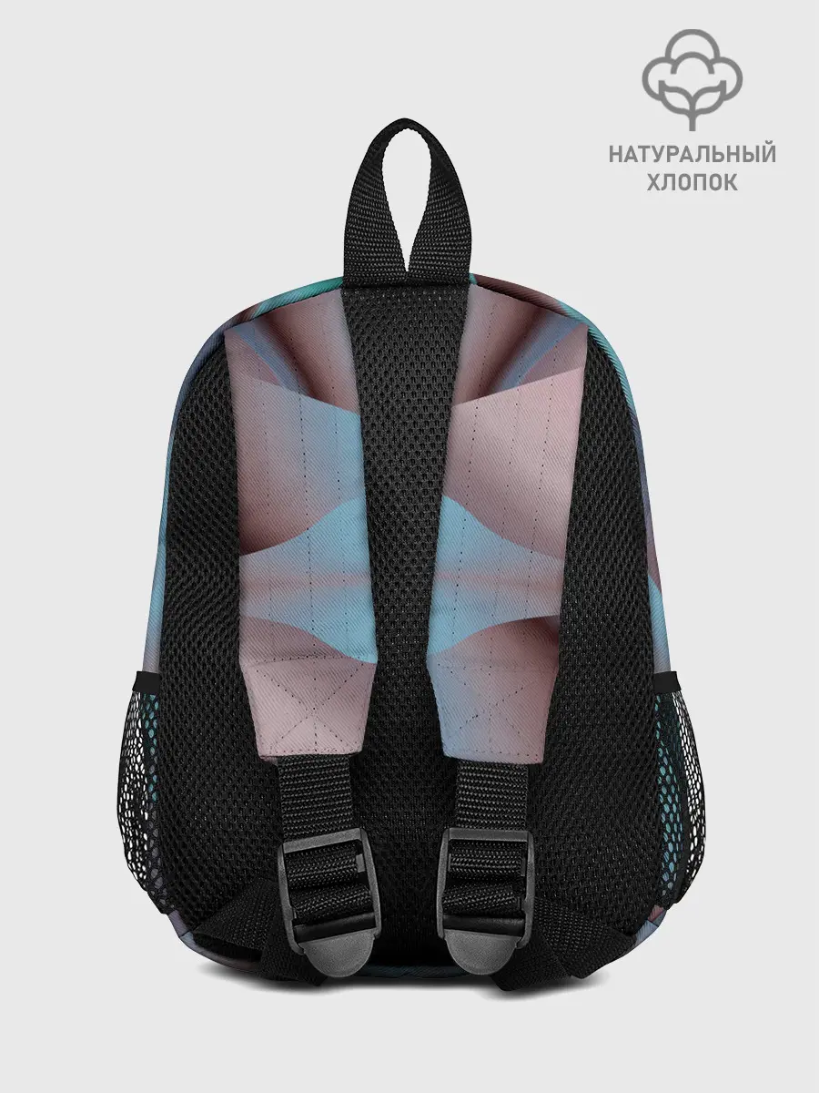 Рюкзак детский / Абстрактный цветок. Голубой.