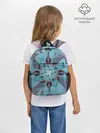 Рюкзак детский / Абстрактный цветок. Голубой.
