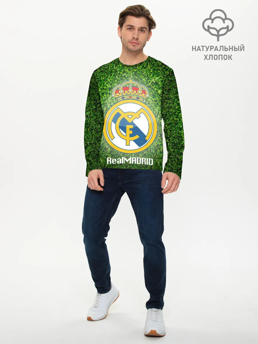 Мужской лонгслив базовый / Real Madrid