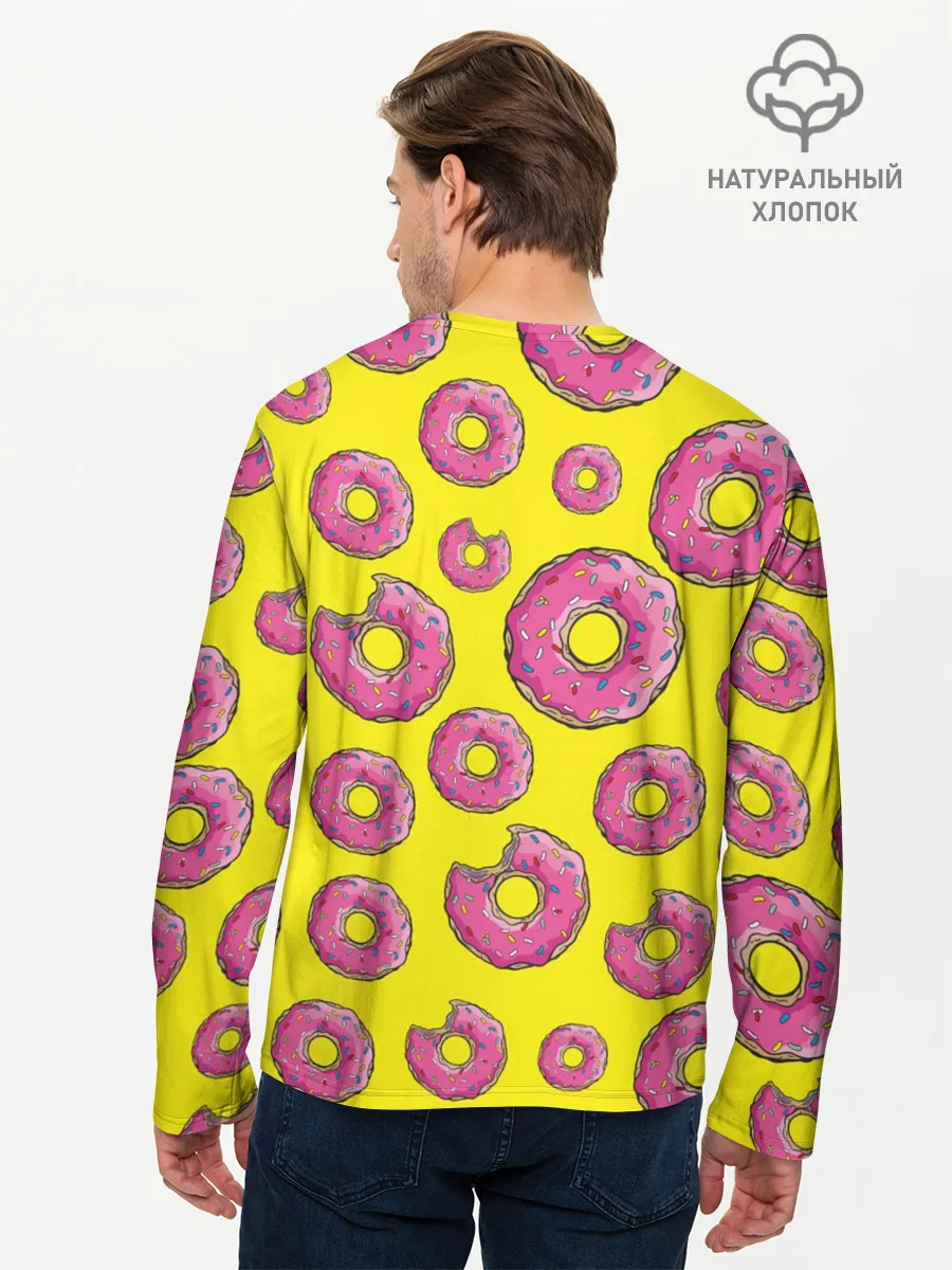 Мужской лонгслив базовый / Пончики