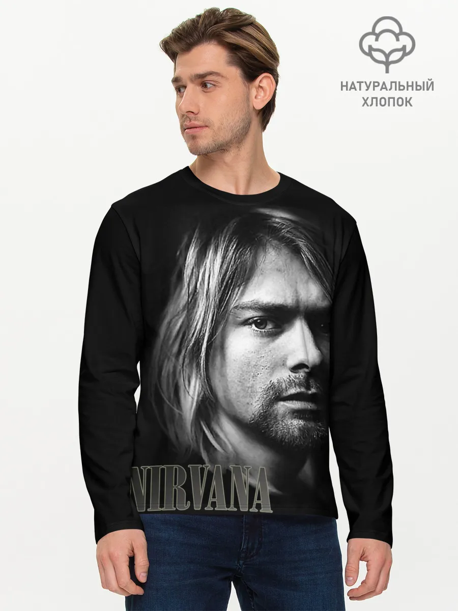 Мужской лонгслив базовый / Nirvana