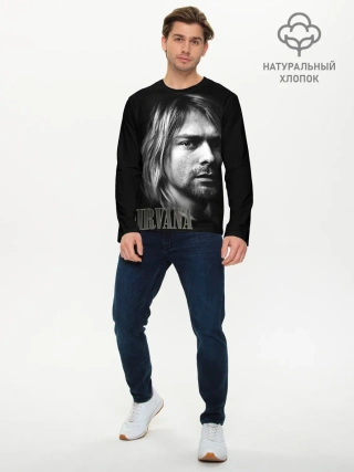 Мужской лонгслив базовый / Nirvana