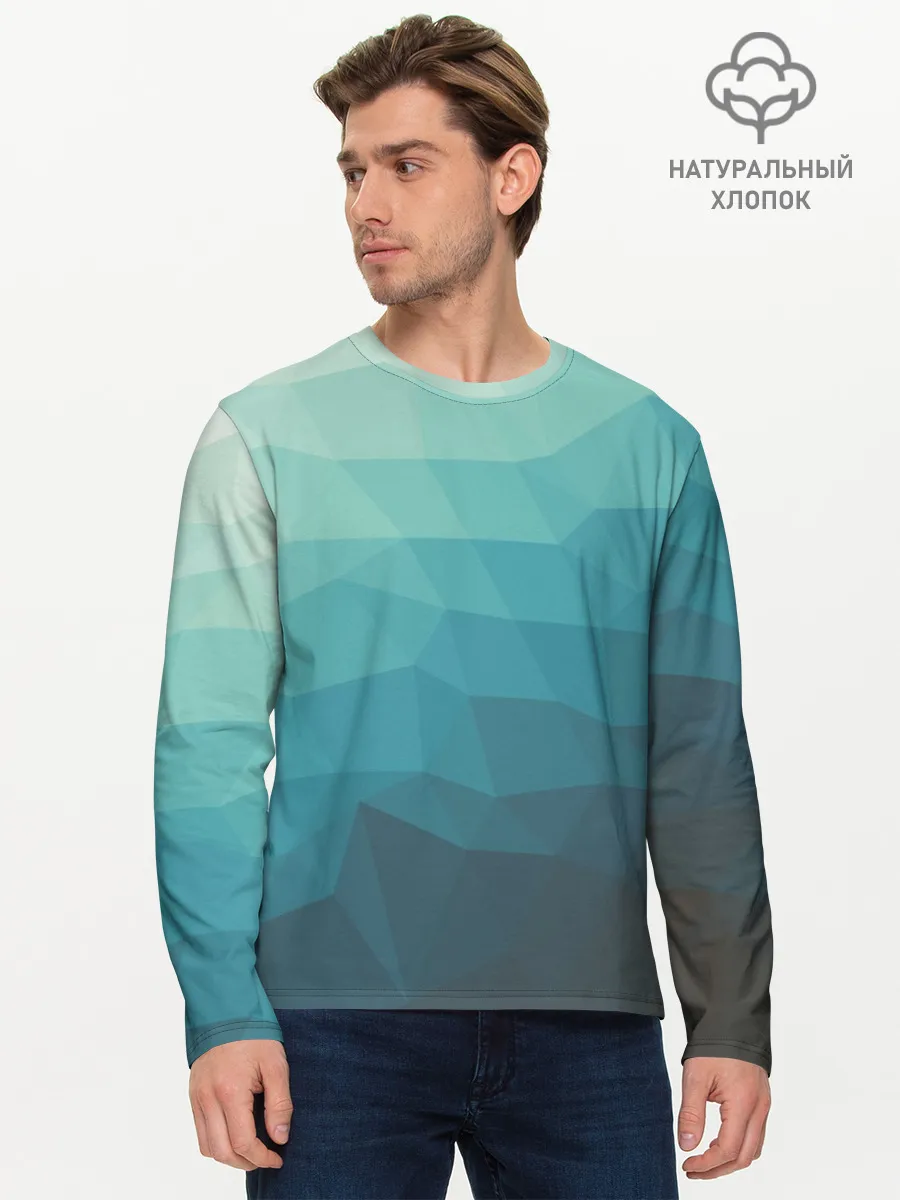 Мужской лонгслив базовый / Геометрия