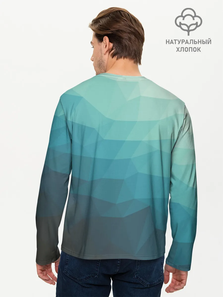 Мужской лонгслив базовый / Геометрия