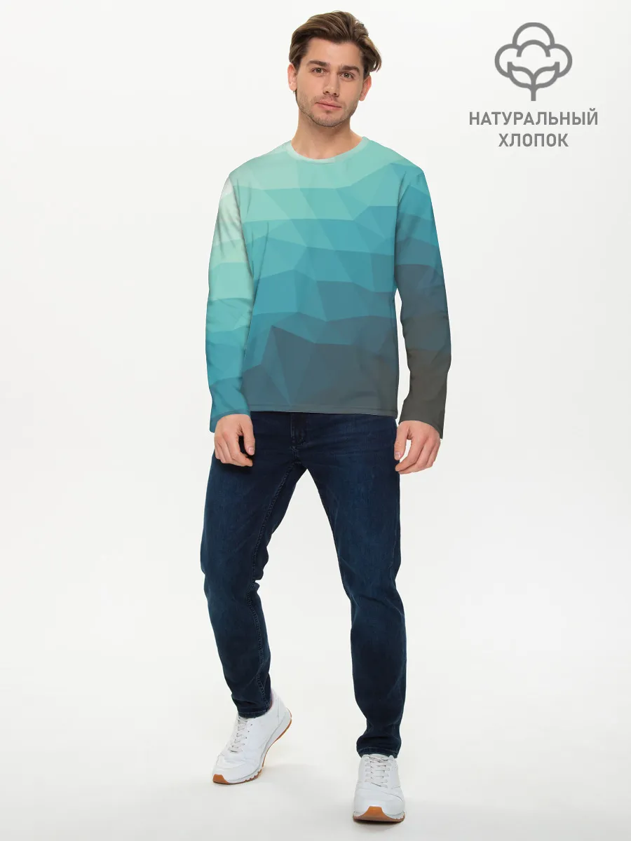 Мужской лонгслив базовый / Геометрия
