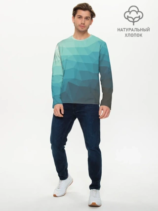 Мужской лонгслив базовый / Геометрия