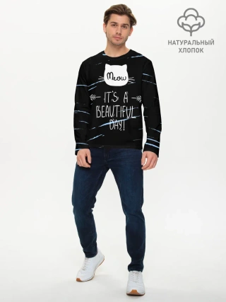Мужской лонгслив базовый / Прекрасный день