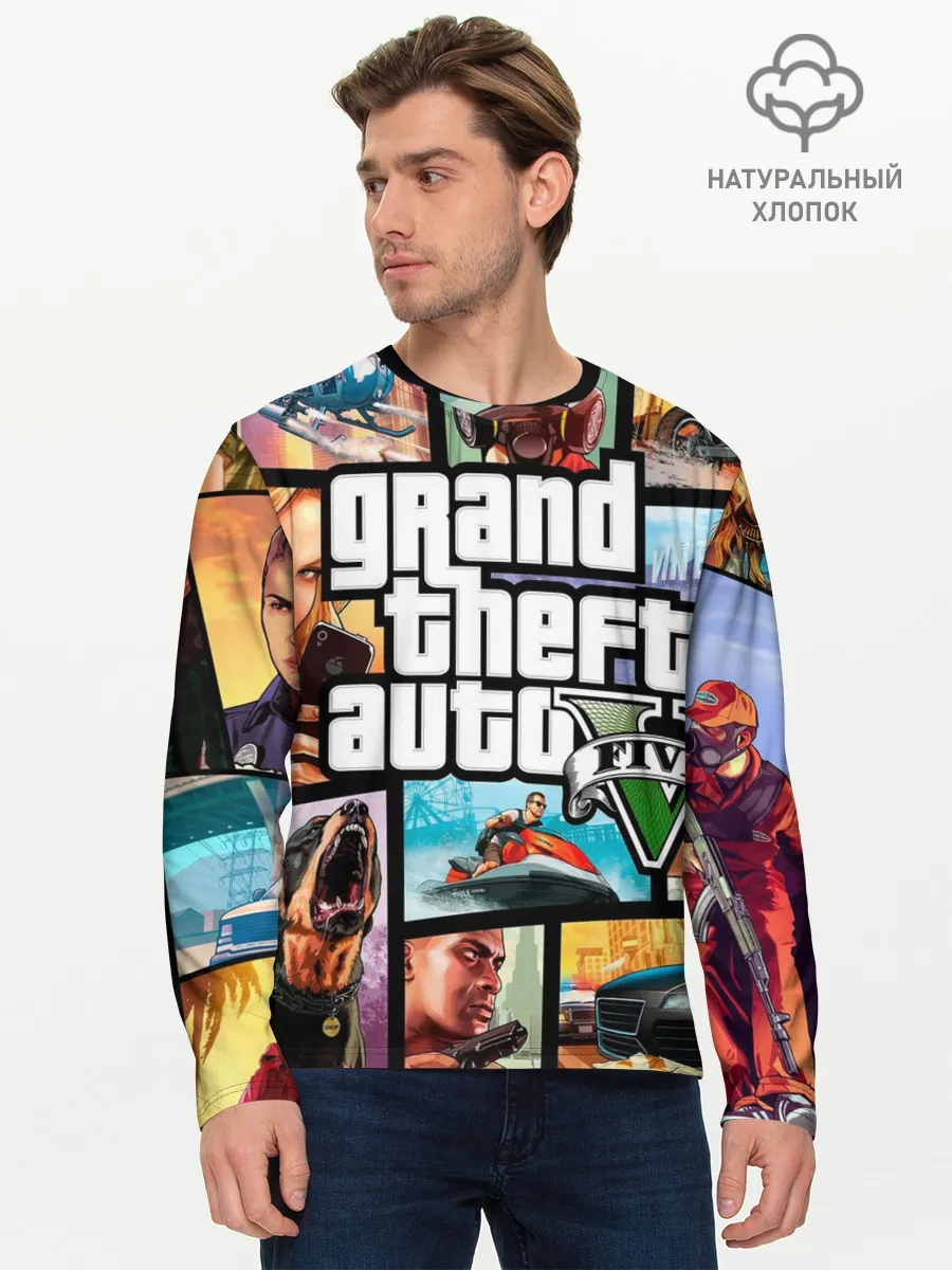 Мужской лонгслив базовый / GTA