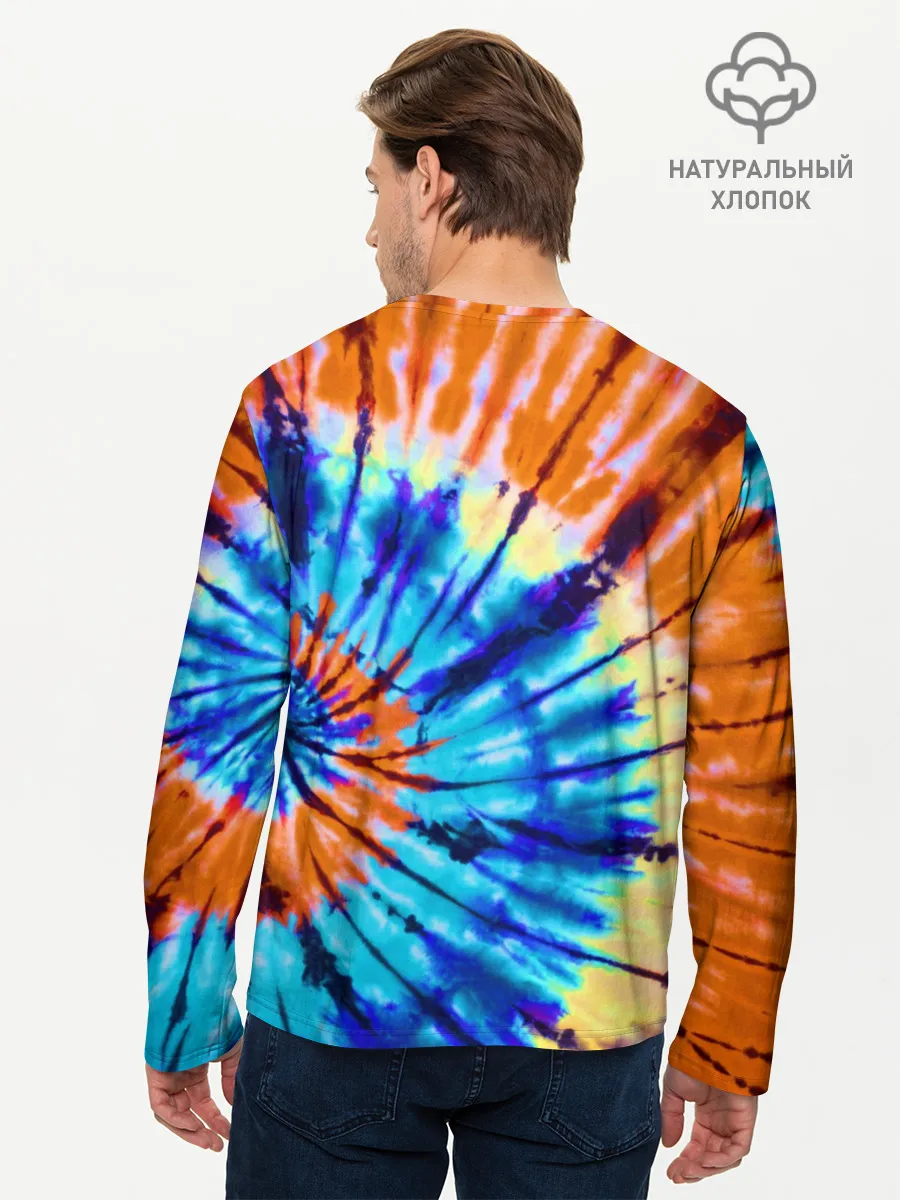 Мужской лонгслив базовый / Tie dye