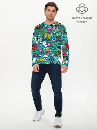 Мужской лонгслив базовый / стикербомбинг