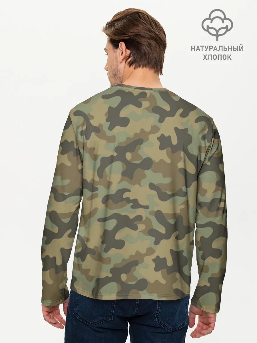 Мужской лонгслив базовый / Хаки