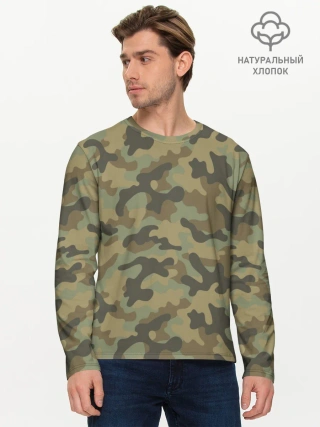 Мужской лонгслив базовый / Хаки