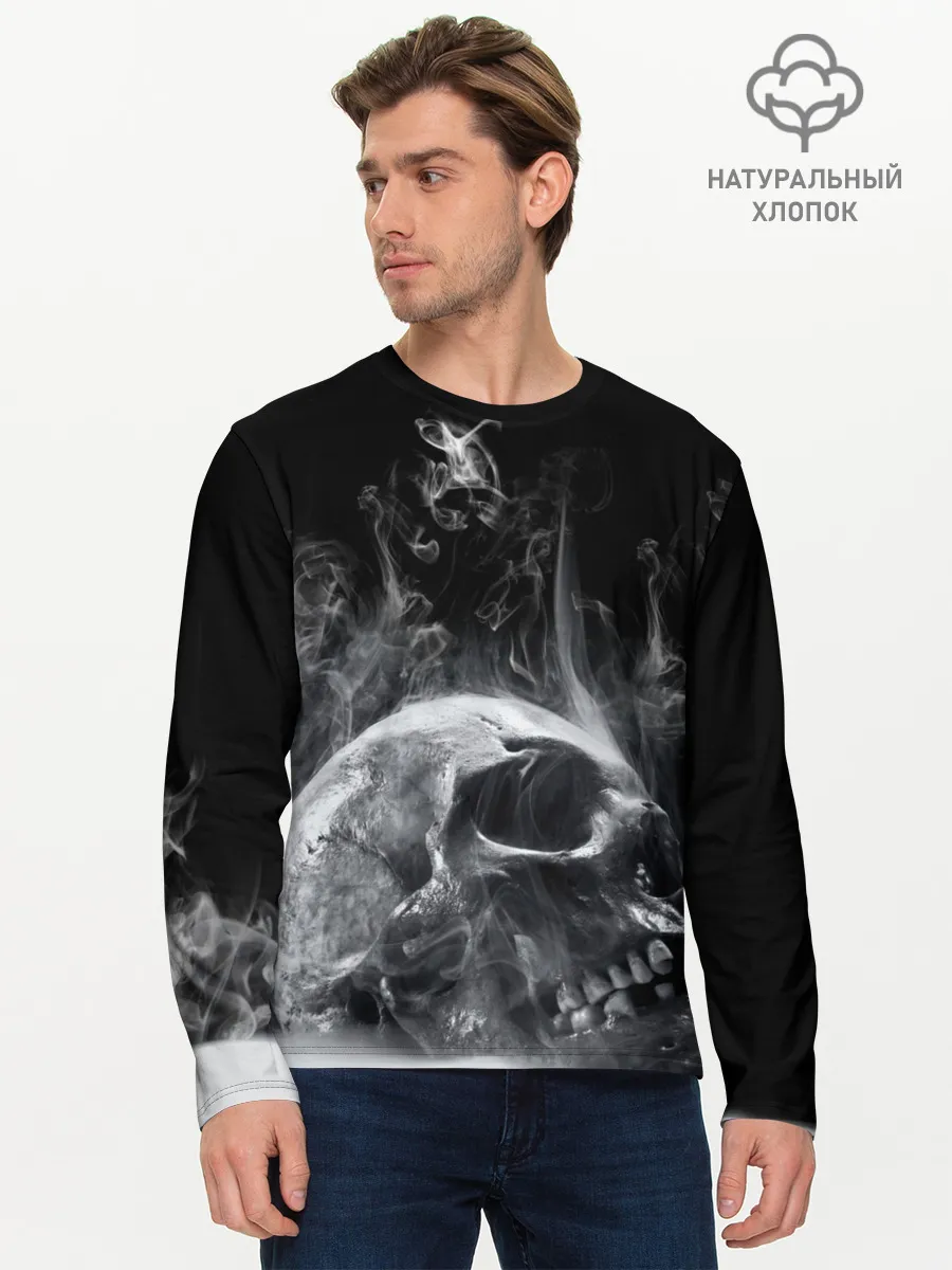 Мужской лонгслив базовый / Skull