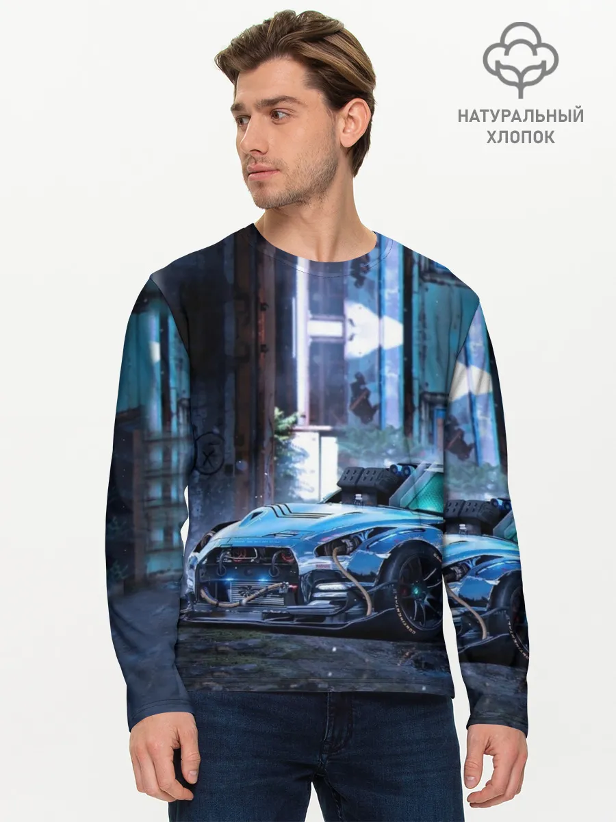 Мужской лонгслив базовый / Nissan GTR R35