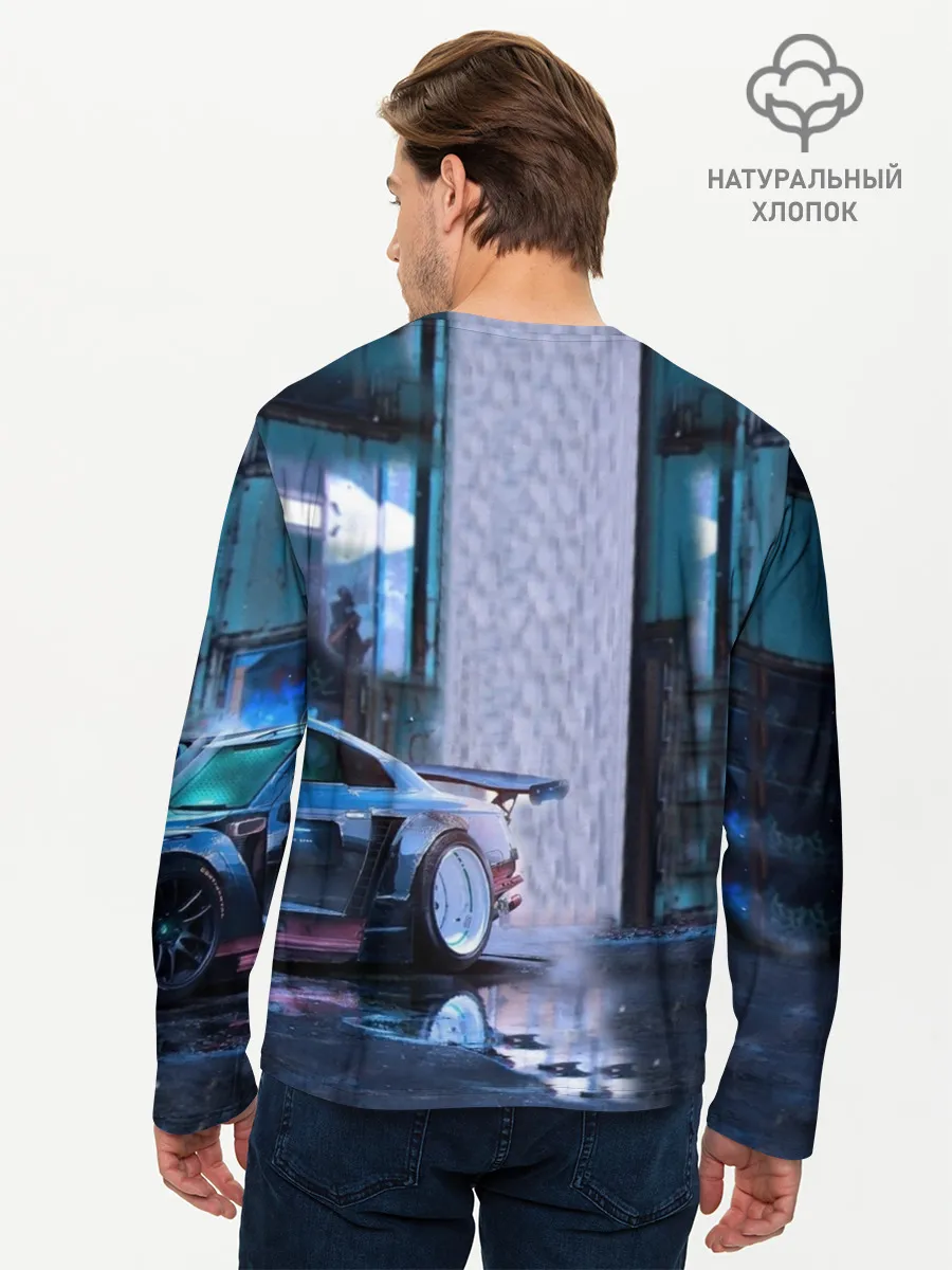 Мужской лонгслив базовый / Nissan GTR R35