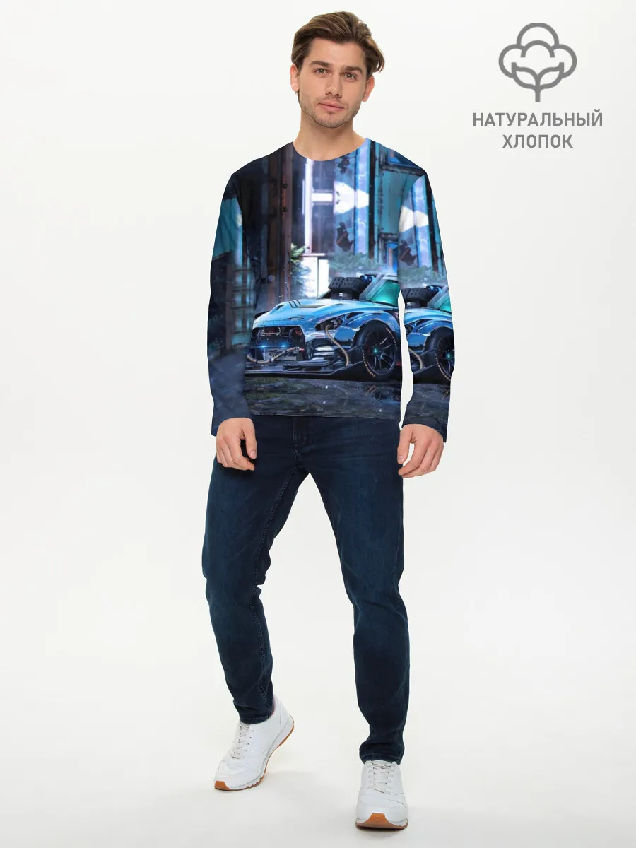 Мужской лонгслив базовый / Nissan GTR R35