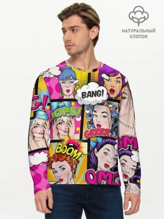 Мужской лонгслив базовый / POP ART