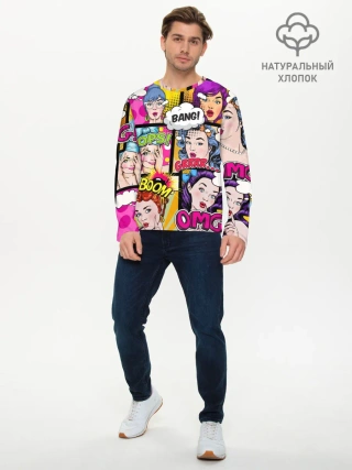 Мужской лонгслив базовый / POP ART
