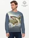 Мужской лонгслив базовый / Щука