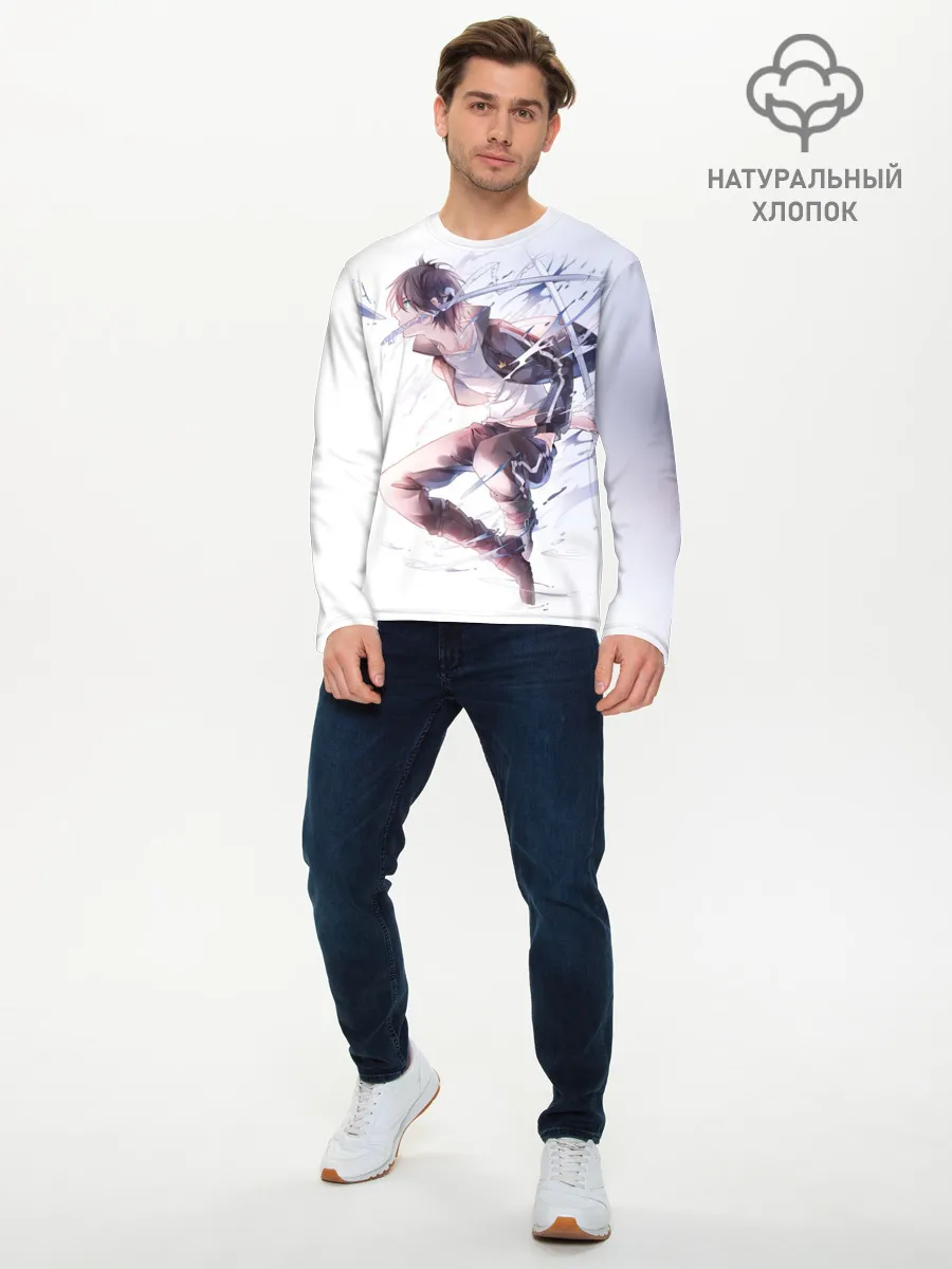 Мужской лонгслив базовый / Летающий Ябоку