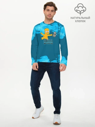 Мужской лонгслив базовый / Nirvana & Simpson