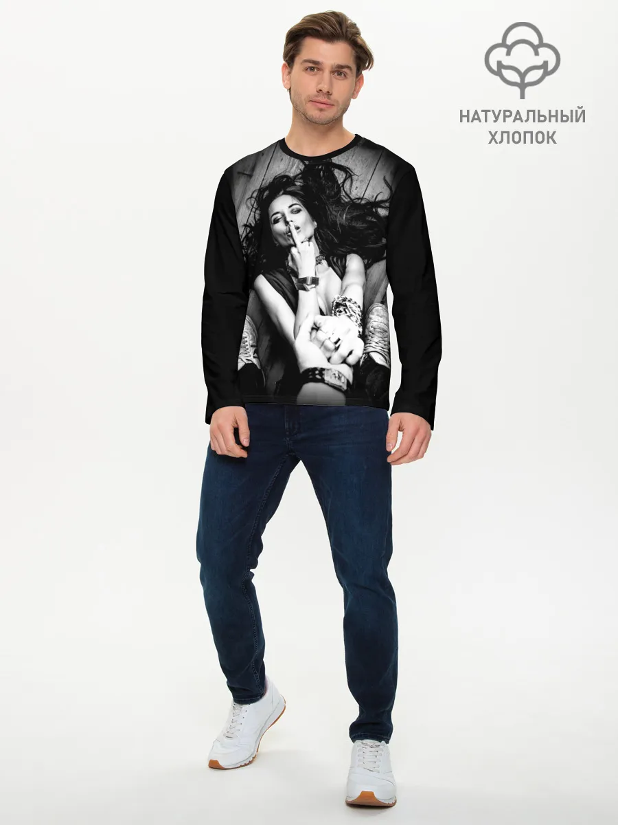 Мужской лонгслив базовый / Девушка
