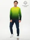 Мужской лонгслив базовый / Зелёная текстура