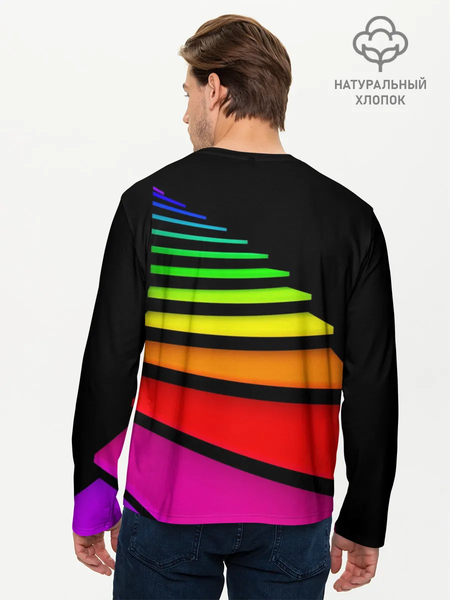 Мужской лонгслив базовый / Лестница