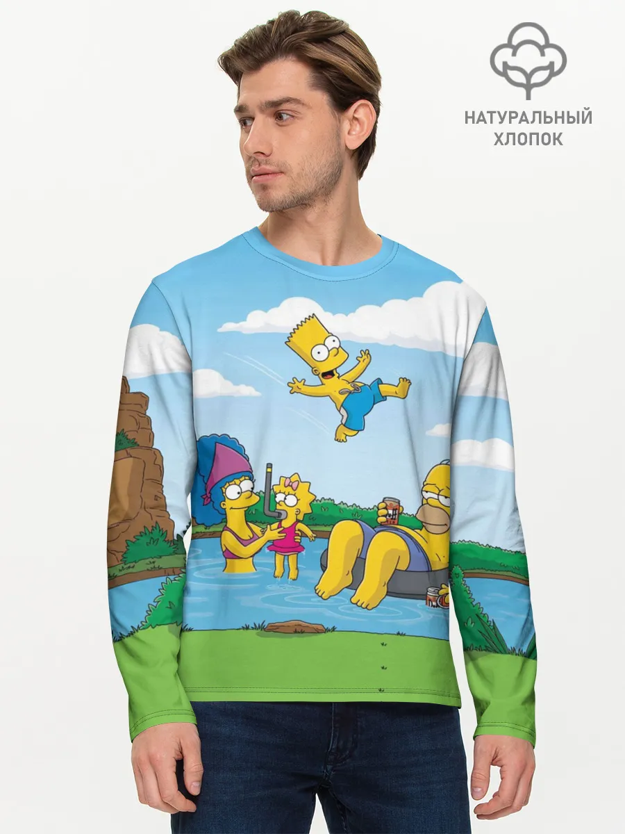 Мужской лонгслив базовый / The simpsons