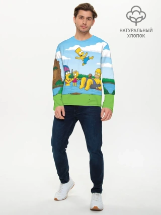 Мужской лонгслив базовый / The simpsons