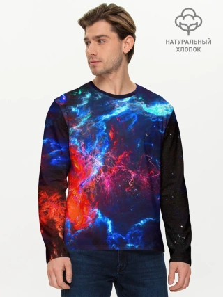 Мужской лонгслив базовый / Космос