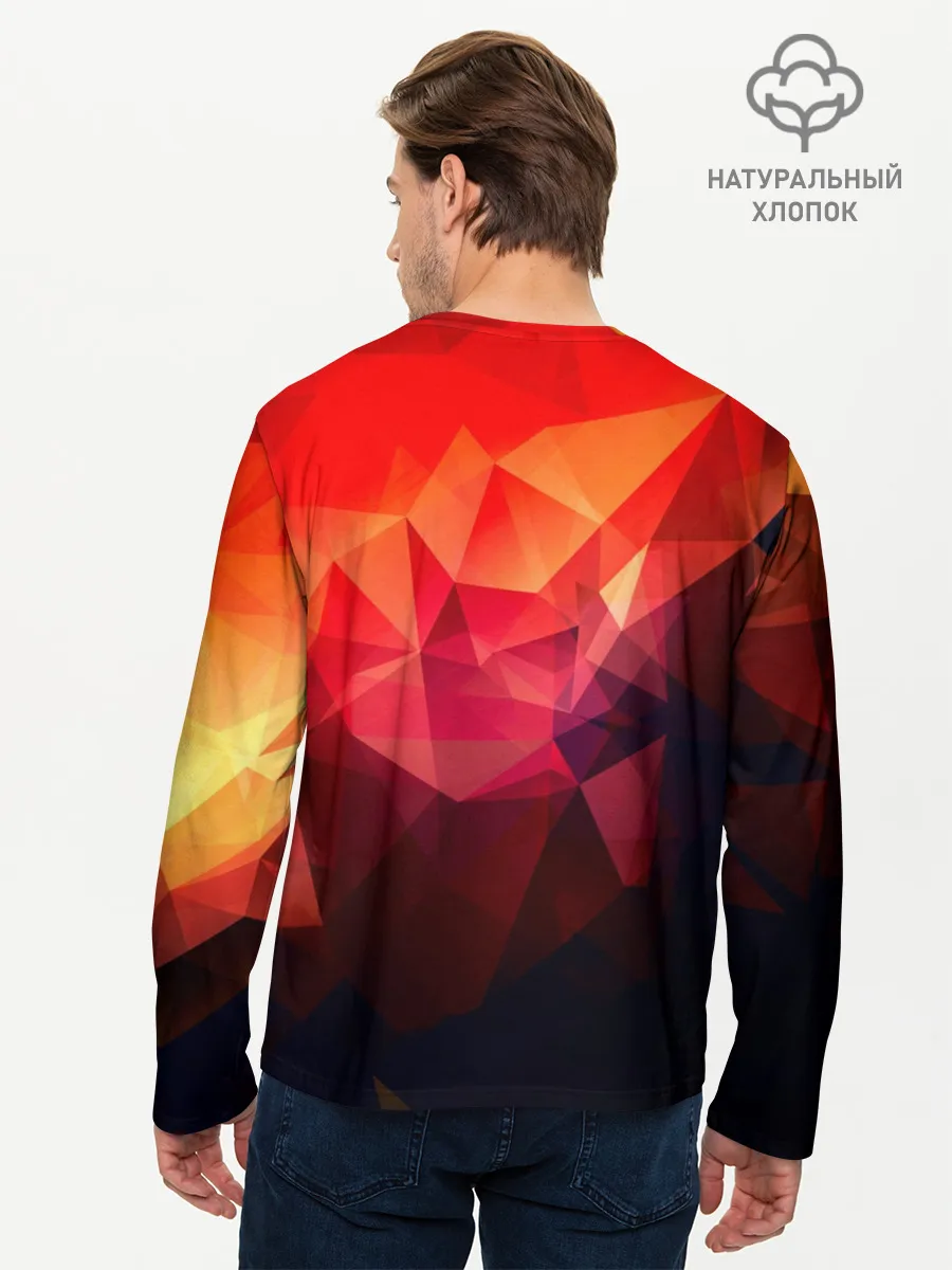 Мужской лонгслив базовый / Абстракция