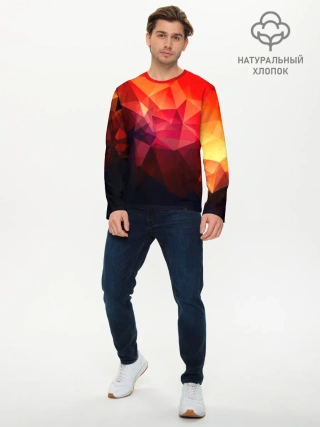 Мужской лонгслив базовый / Абстракция