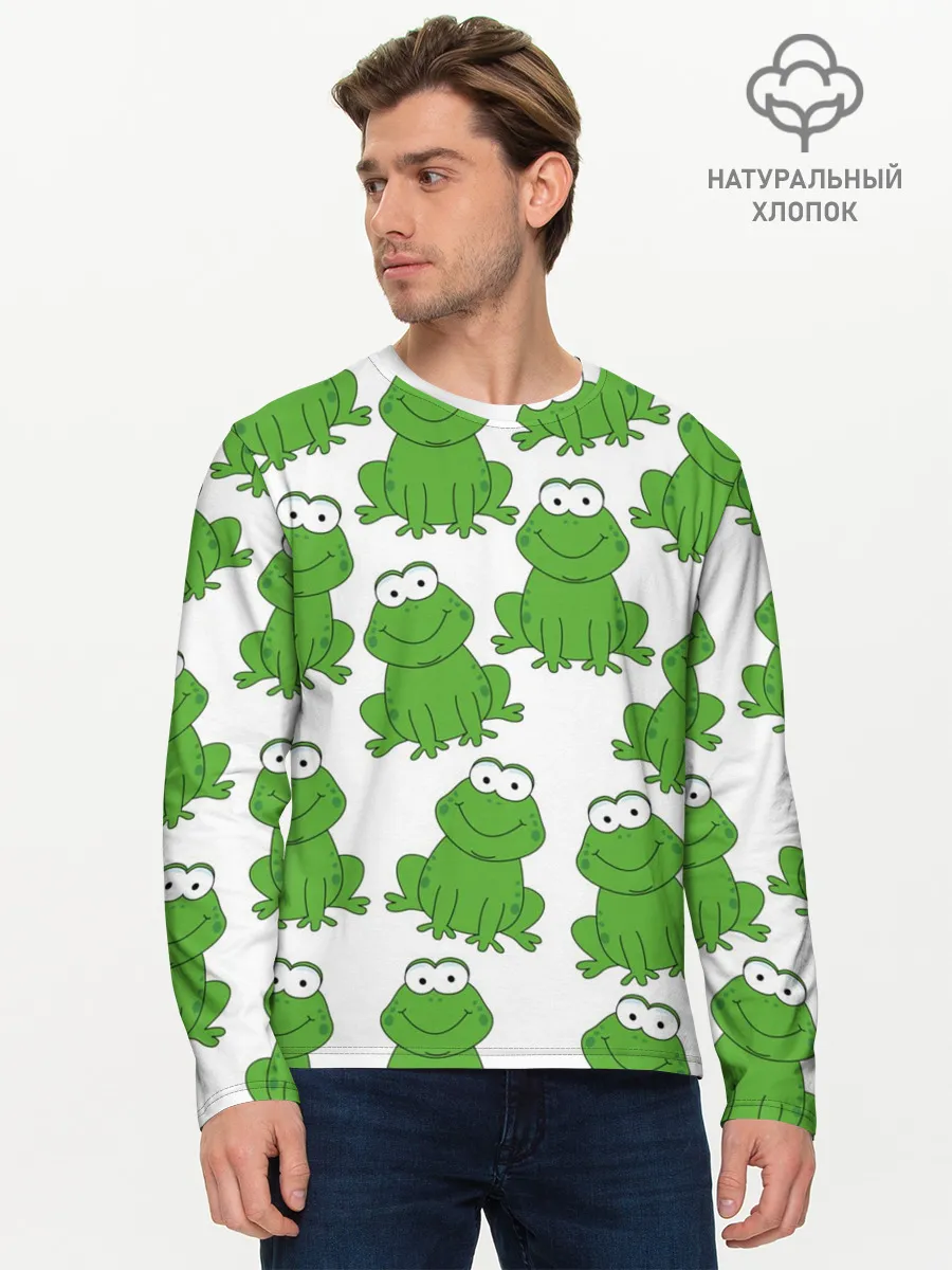 Мужской лонгслив базовый / Лягушки