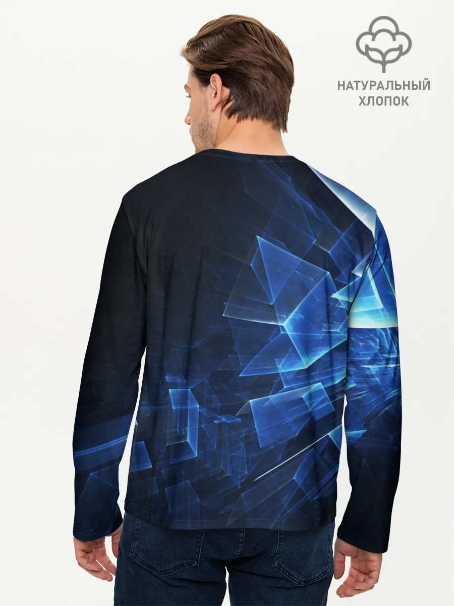 Мужской лонгслив базовый / Светящиеся фигуры