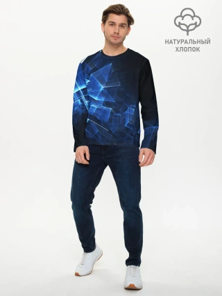 Мужской лонгслив базовый / Светящиеся фигуры