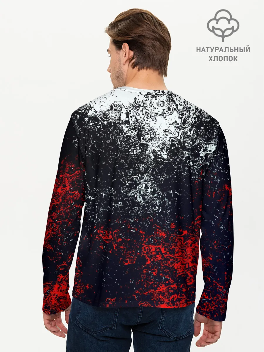 Мужской лонгслив базовый / Брызги красок