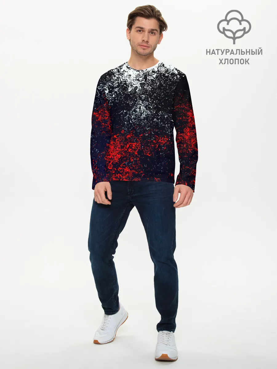 Мужской лонгслив базовый / Брызги красок