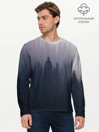 Мужской лонгслив базовый / Лесок