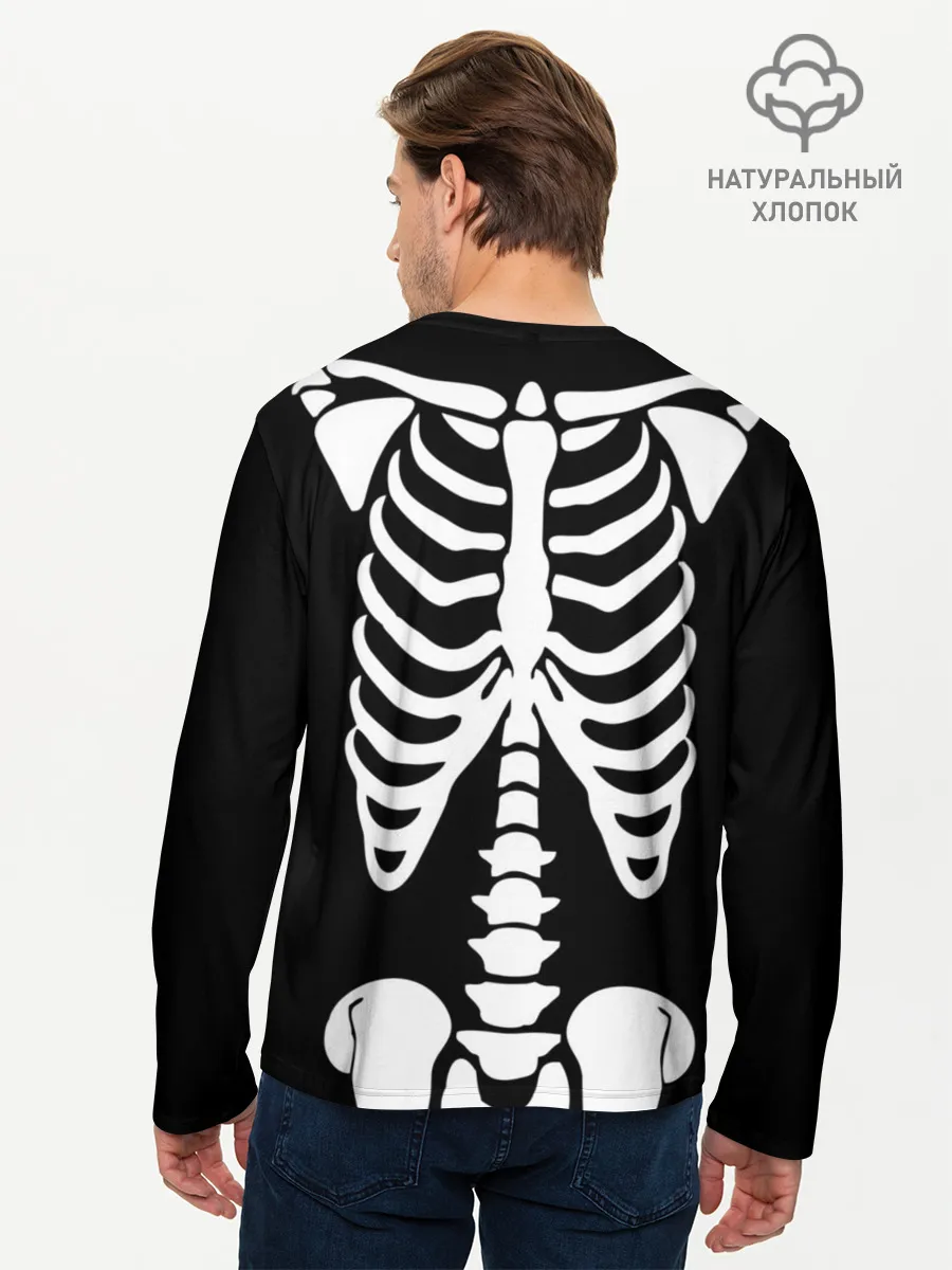Мужской лонгслив базовый / Скелет