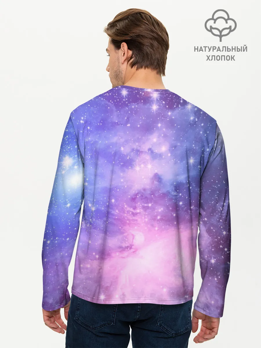 Мужской лонгслив базовый / Галактика
