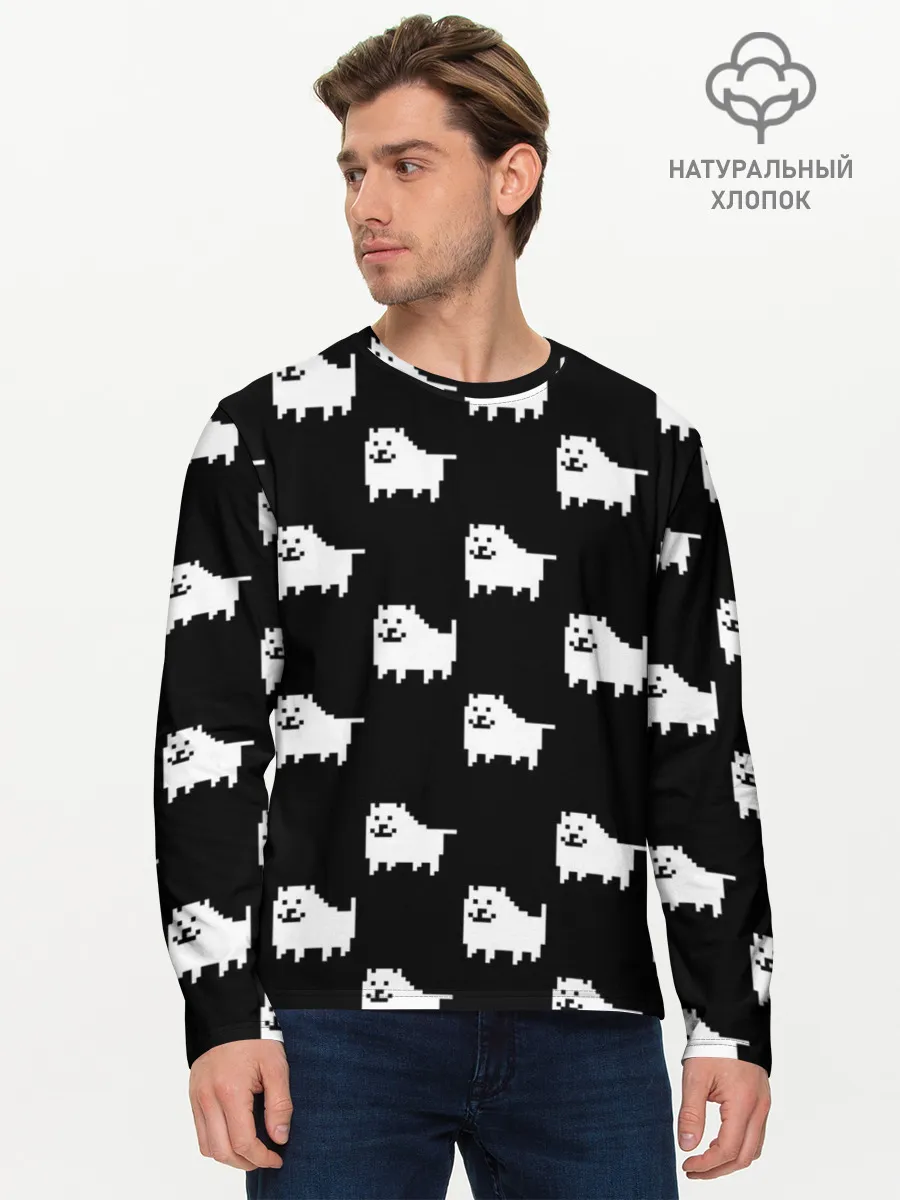 Мужской лонгслив базовый / Undertale Annoying dog