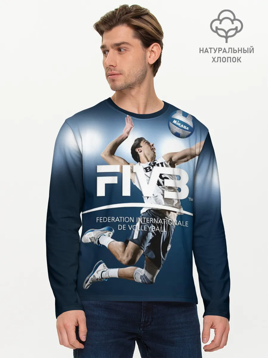Мужской лонгслив базовый / Волейбол 4