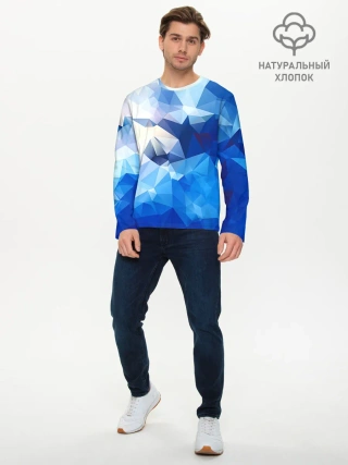 Мужской лонгслив базовый / Абстракция